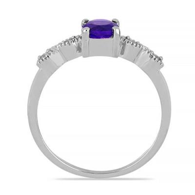 BUY 925 SILVER AFRICAN AMETHYST GEMSTONE CLASSIC RING